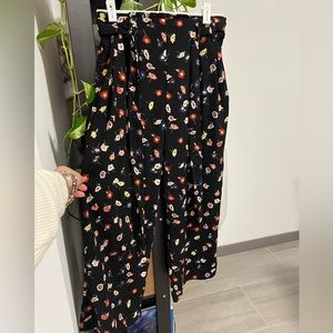ZARA | floral office pants
